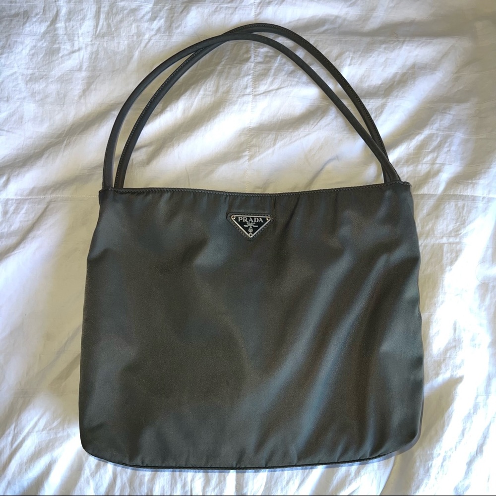 Charcoal Grey Prada Nylon Tote bag